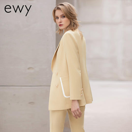黄色气质西装套装女2022春秋时尚商务职业正装设计感小众西服外套 商品图3