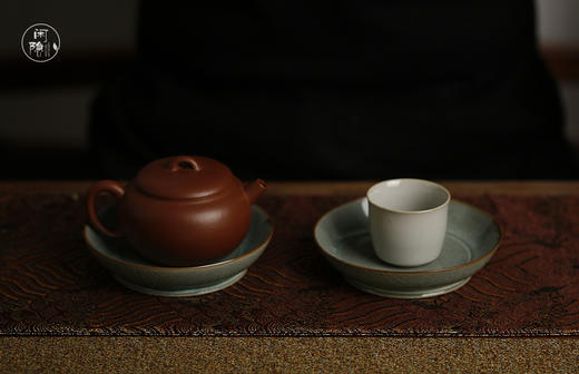 哥窑全手工冰裂纹圆形壶承 小号 商品图2