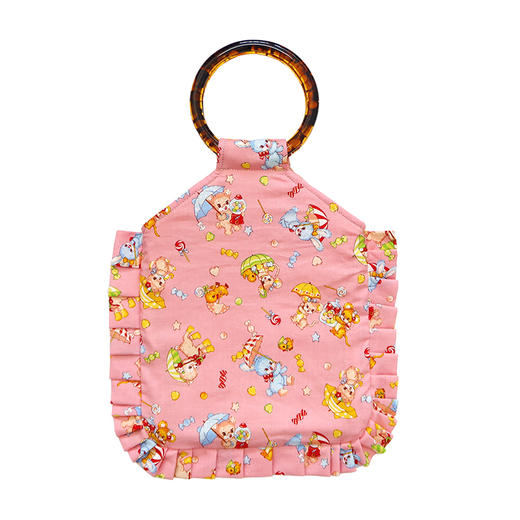 HUJI祤集荷叶边圆环柄手提包POPOLO花伞猫猫兔 商品图3