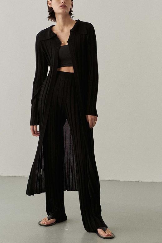 Viktoria Chan | SS22021 Giselle long cardigan [天丝长款开衫外套 黑 / 粉 ] 商品图8