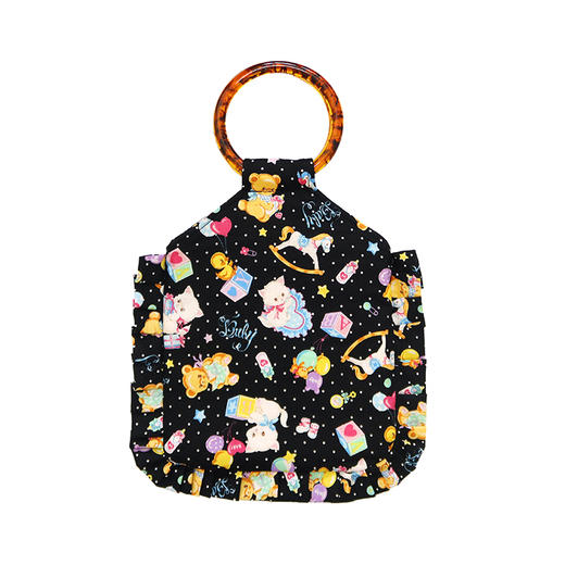 HUJI祤集荷叶边圆环柄手提包POPOLO波点气球猫猫 商品图1