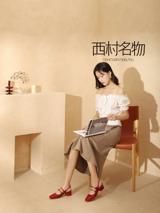 西村名物2021年夏季新款中粗跟休闲时尚凉鞋X21AH16661 商品图0