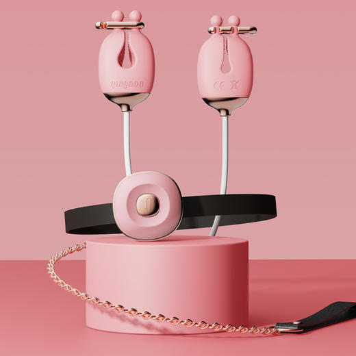 【保密发货，顺丰包邮！！ ！ 】【乳夹套装】轻喃 震动乳夹跳蛋牵引绳项圈SM情趣套装 商品图0