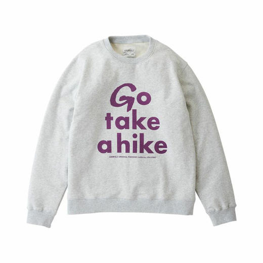 GRAMICCI TAKE A HIKE SWEATSHIRT 标语印花圆领套头卫衣 商品图1