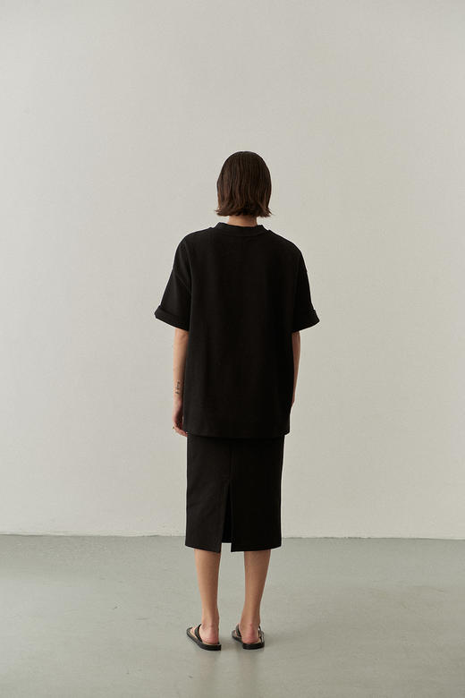 Viktoria Chan | SS22010 Morgan jersey skirt [半身裙 浅米 / 黑 ] 商品图5