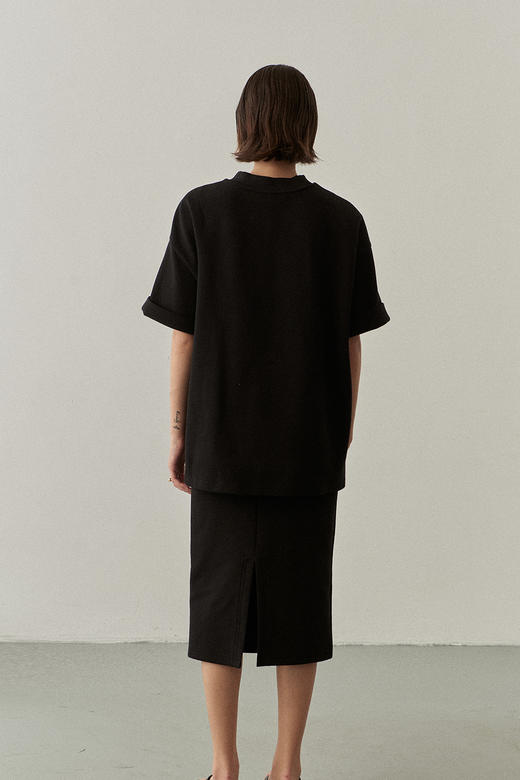 Viktoria Chan | SS22009 Morgan jersey top [短袖上衣 浅米 / 黑 ] 商品图7