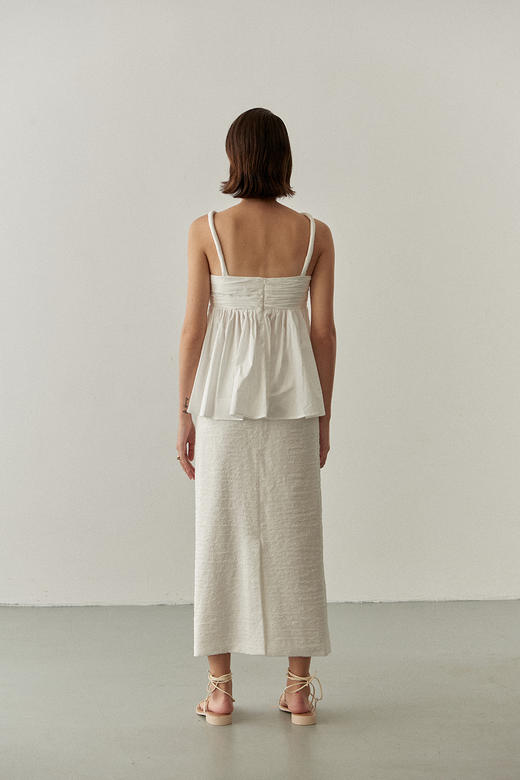 Viktoria Chan | SS22019 Giselle wrinkled skirt [半身裙 白 / 黑 ] 商品图3