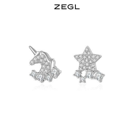 ZEGL设计师春夏耳钉蛋系列925纯银养耳洞小耳钉女耳环星星耳饰品 商品图12
