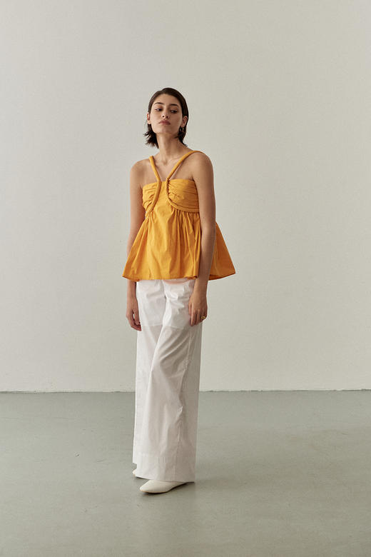 Viktoria Chan | SS22018 Blake gathered top [吊带上衣 白 / 黑 / 橙 ] 商品图6