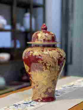 郎红六鹤同春将军罐