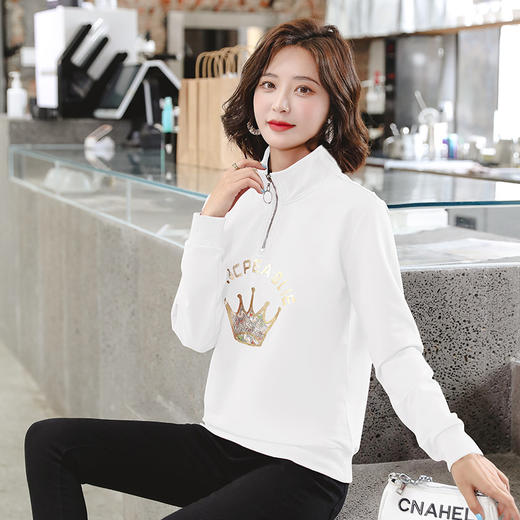 立领时尚洋气短款上衣薄款卫衣QB-XXDM2379 商品图7