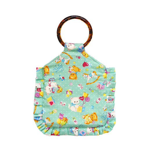 HUJI祤集荷叶边圆环柄手提包POPOLO波点气球猫猫 商品图2