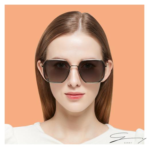 GENNY金属方框太阳镜 买即送男士偏光眼镜 商品图0