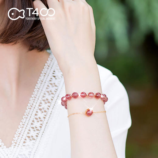 T400新款 草莓晶手链套装 桃花朵朵 开春转运 甜度满分 商品图3