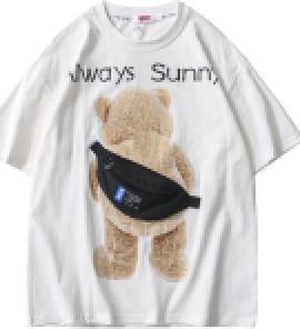 Skic/DX86644/小熊创意贴布包短袖体恤 商品图0