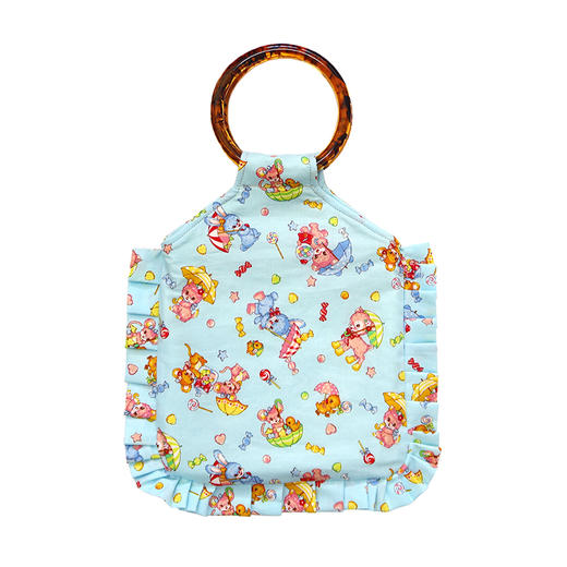 HUJI祤集荷叶边圆环柄手提包POPOLO花伞猫猫兔 商品图2