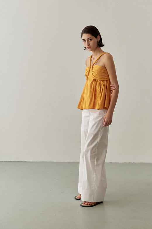 Viktoria Chan | SS22018 Blake gathered top [吊带上衣 白 / 黑 / 橙 ] 商品图8