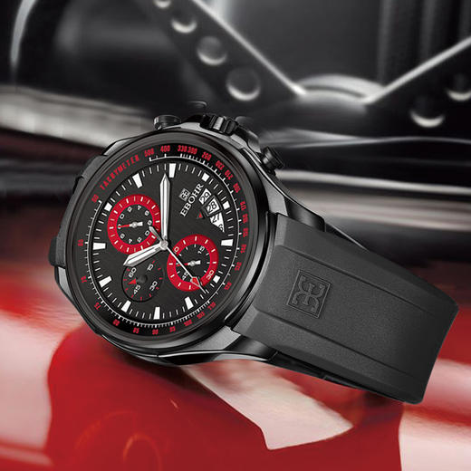 依波表EBOHR男表潮流飞驰系列时尚百搭石英表男防水运动手表5134 商品图4