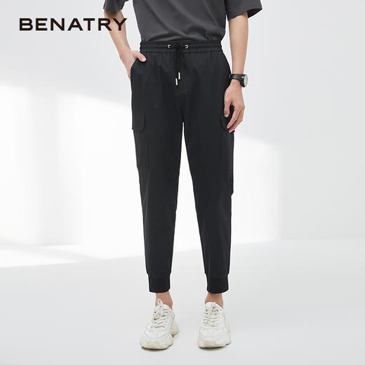 贝纳川九分裤男潮休闲裤运动束脚裤ECY232001402 商品图4