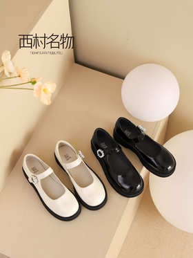 西村名物2021秋季新款法式玛丽珍女鞋T21CM34101