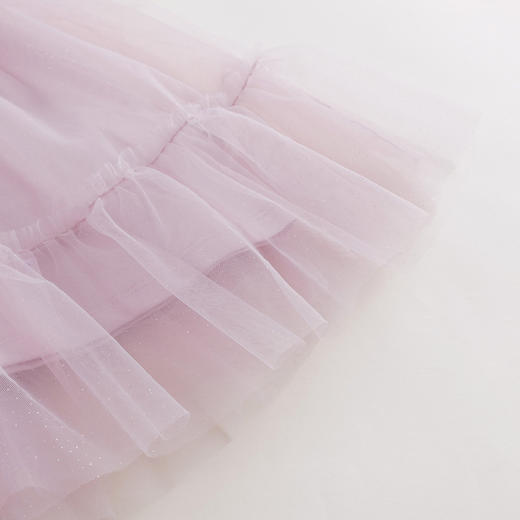 【马克珍妮 芦芙系列】夏装新款 女童短袖网纱连衣裙220372 商品图4