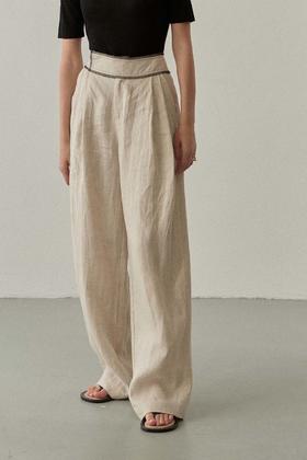 Viktoria Chan | SS22070 Chase trimmed trousers [长裤 浅米]