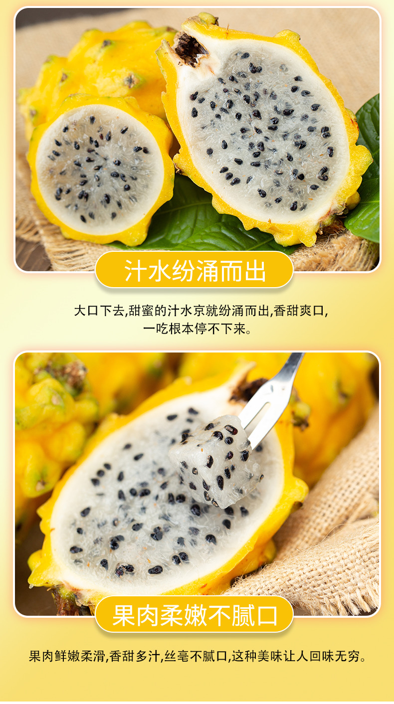 海南燕窝果黄皮火龙果鲜甜软滑汁水丰沛送礼佳品礼盒4斤