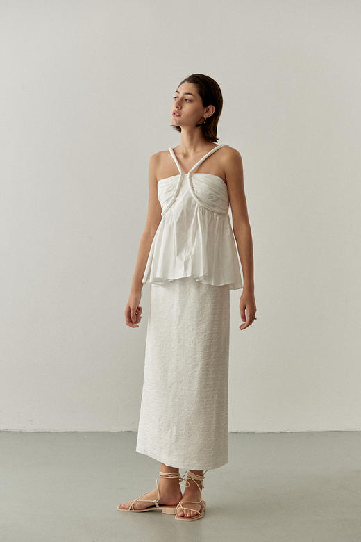 Viktoria Chan | SS22018 Blake gathered top [吊带上衣 白 / 黑 / 橙 ] 商品图11