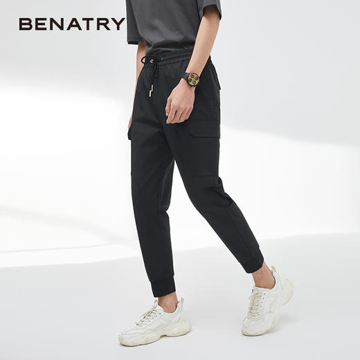 贝纳川九分裤男潮休闲裤运动束脚裤ECY232001402 商品图0