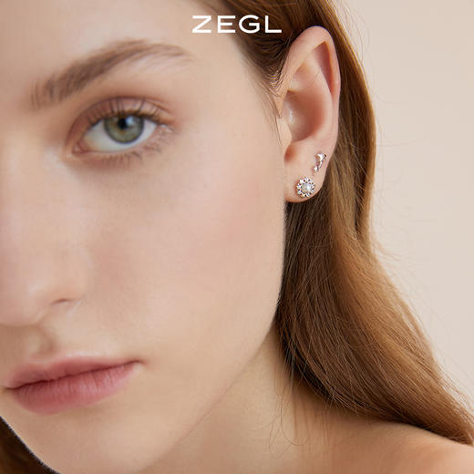 ZEGL设计师春夏耳钉蛋系列925纯银养耳洞小耳钉女耳环星星耳饰品 商品图3