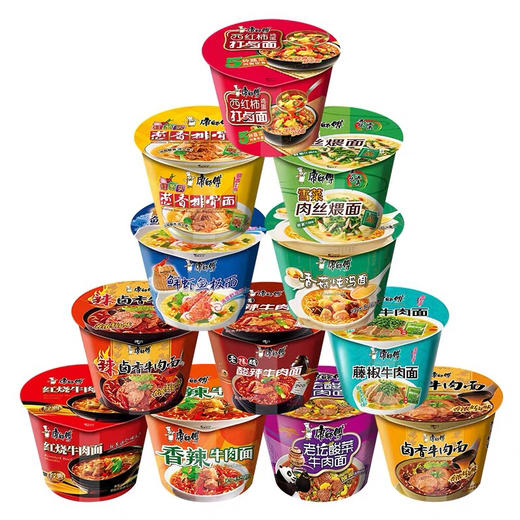 康师傅桶装牛肉面系列 商品图0