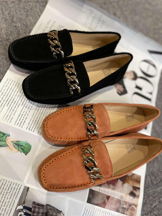 西村名物2021秋季新款豆豆鞋百搭一脚蹬软底单鞋T21CM34141 商品图0