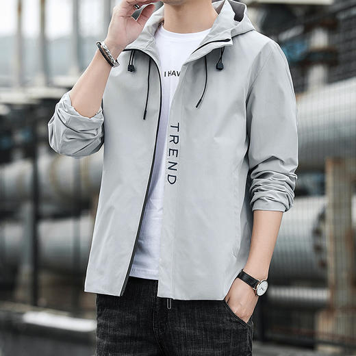 【新款上市！潮男时尚百搭~】男士外套2023春秋季新款韩版潮流修身衣服帅气棒球服男装休闲夹克男运动连帽衫百搭外穿外套 商品图1