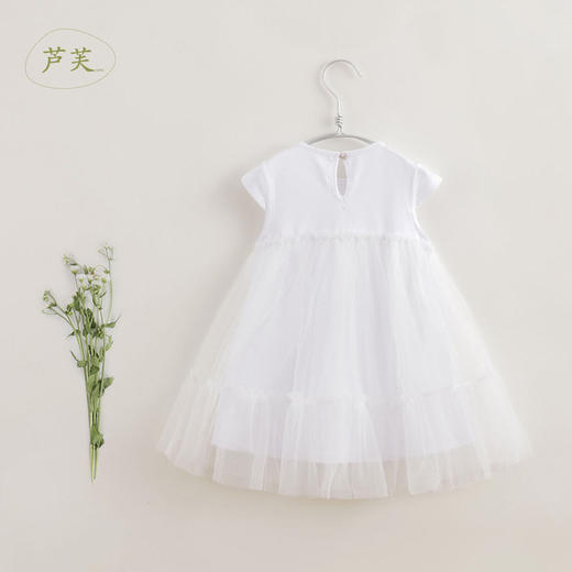 【马克珍妮 芦芙系列】夏装新款 女童短袖网纱连衣裙220372 商品图2