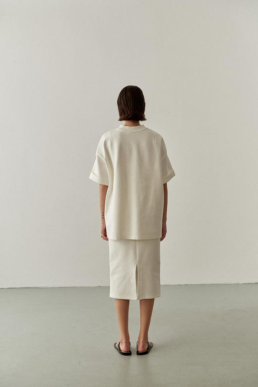 Viktoria Chan | SS22010 Morgan jersey skirt [半身裙 浅米 / 黑 ] 商品图2