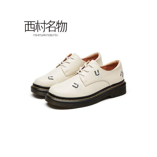西村名物2021秋季款学院风小皮鞋女日系jk制服鞋平底乐福鞋X21CM33021 商品图0