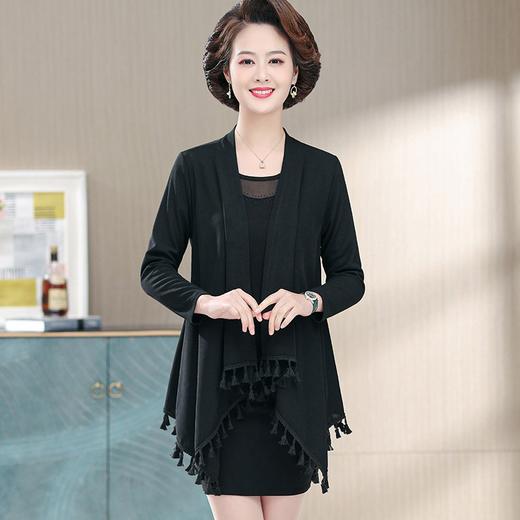 NP-TM667930368971 配旗袍外搭外套春秋开衫中长款长袖复古2022新款女针织喜婆婆披肩 商品图1