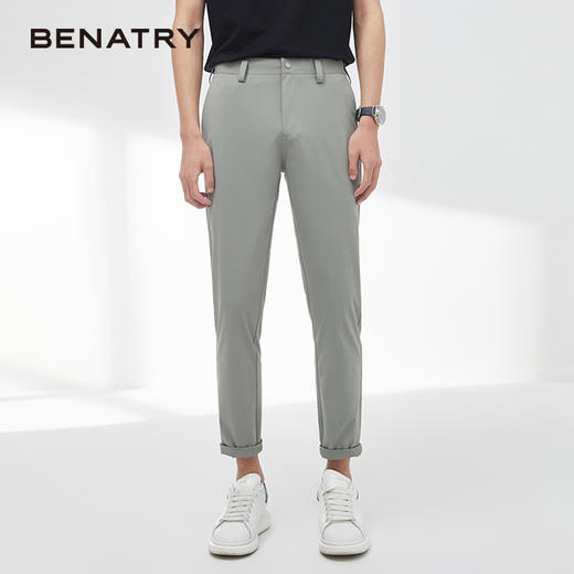 贝纳川男士百搭显瘦直筒夏季休闲裤九分裤子ECY232006207 商品图1