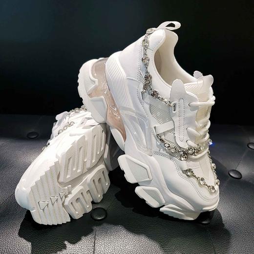 LFGJ 14603 真皮气垫厚底钻条老爹鞋 商品图3