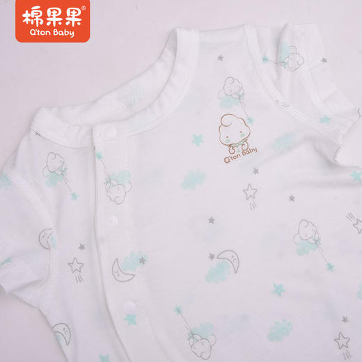 棉果果夏款莫代尔短袖偏襟连体衣M201720422219 商品图1