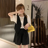 小马甲/短裤套装新款复古小众西装马甲外套短裤T恤时尚薄款两件套 商品缩略图5