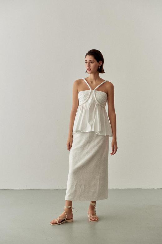 Viktoria Chan | SS22018 Blake gathered top [吊带上衣 白 / 黑 / 橙 ] 商品图10
