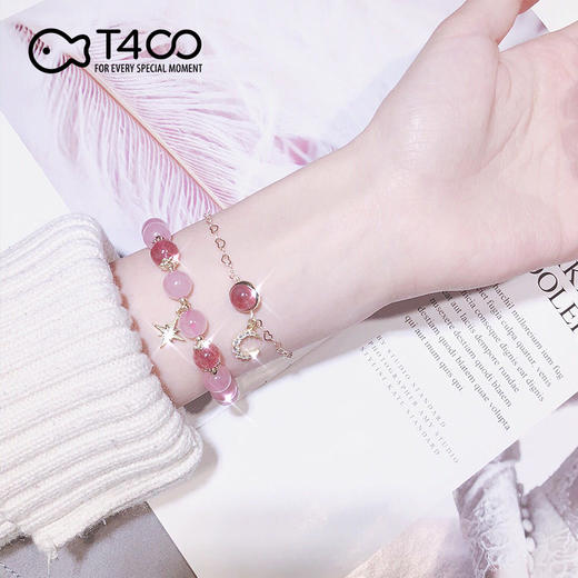 T400新款 草莓晶手链套装 桃花朵朵 开春转运 甜度满分 商品图6
