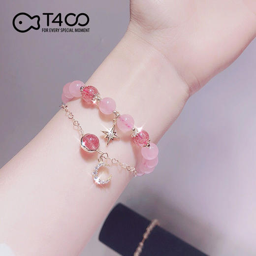 T400新款 草莓晶手链套装 桃花朵朵 开春转运 甜度满分 商品图7