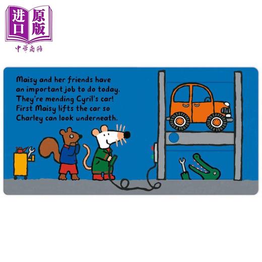 【中商原版】Maisys garage 小鼠波波的活动车库 英文原版进口儿童绘本 Lucy Cousins 推拉机关操作书纸板书 故事图画书 2-4岁 商品图2