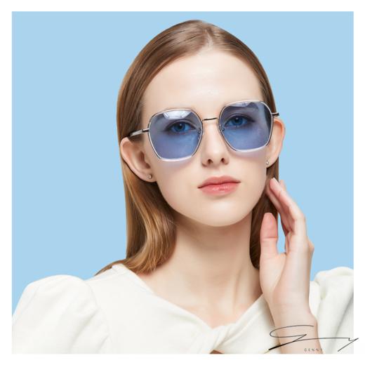 GENNY金属方框太阳镜 买即送男士偏光眼镜 商品图1