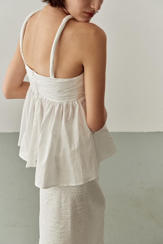 Viktoria Chan | SS22018 Blake gathered top [吊带上衣 白 / 黑 / 橙 ] 商品图1