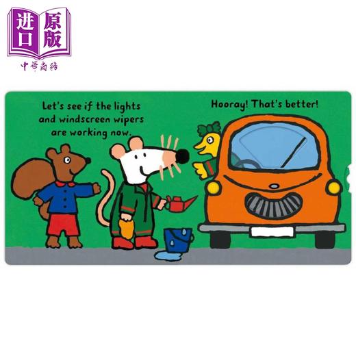 【中商原版】Maisys garage 小鼠波波的活动车库 英文原版进口儿童绘本 Lucy Cousins 推拉机关操作书纸板书 故事图画书 2-4岁 商品图4