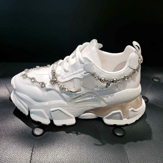 LFGJ 14603 真皮气垫厚底钻条老爹鞋 商品图1