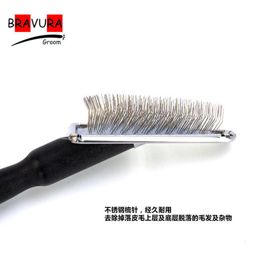 宠物黑柄针梳 三角梳 RA221 RA222 意大利BRAVURAGROOM品牌 商品图5